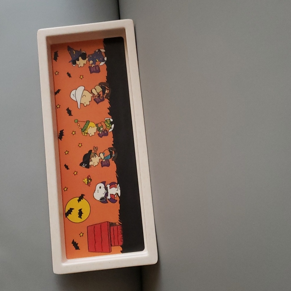 Peanuts Halloween tray NWT